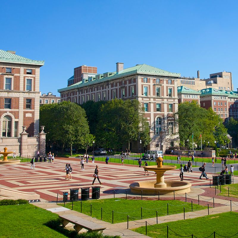 square_Lawns, plaza and academic buildings, New York